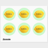 Sticker Rond Citron (Feuille)