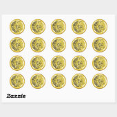 Sticker Rond Citron (Feuille)
