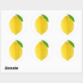 Sticker Rond Citron (Feuille)