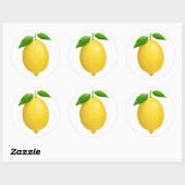 Sticker Rond Citron (Feuille)