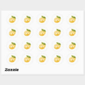 Sticker Rond Citron 1er anniversaire (Feuille)