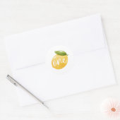 Sticker Rond Citron 1er anniversaire (Enveloppe)