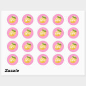 Sticker Rond Citron 1er anniversaire (Feuille)