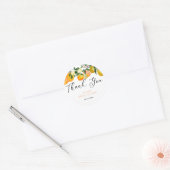 Sticker Rond Citron | Agrume | Remerciements pour Baby Shower (Enveloppe)