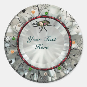 Sticker Rond Citron arc-en-ciel
