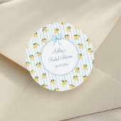 Sticker Rond Citron bleu chou italien