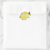Sticker Rond Citron, Bonjour Soleil (Sac)