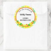 Sticker Rond Citron, chaux et oranges Agrumes Fruit modifiable (Sac)