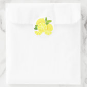 Sticker Rond Citron citron tranches de citron fruits tropicaux  (Sac)