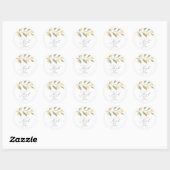 Sticker Rond Citron Citrus Merci (Feuille)