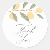 Sticker Rond Citron Citrus Merci (Devant)