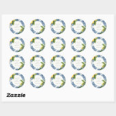 Sticker Rond Citron Citrus Positano Mariage italien (Feuille)