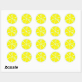 Sticker Rond Citron collant (Feuille)