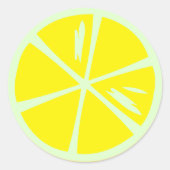 Sticker Rond Citron collant (Devant)