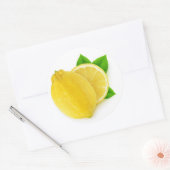 Sticker Rond Citron coupé (Enveloppe)