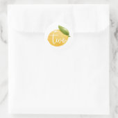Sticker Rond Citron deux 2e anniversaire (Sac)