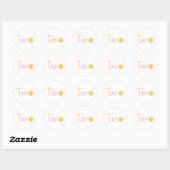 Sticker Rond Citron deux ans (Feuille)