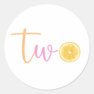 Sticker Rond Citron deux ans