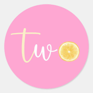 Sticker Rond Citron deux ans