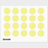 Sticker Rond Citron élégant Chevron Design (Feuille)