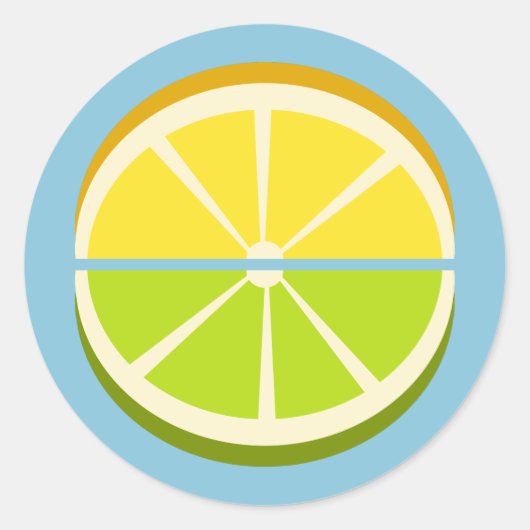 Sticker Rond Citron et citron vert (Devant)