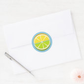 Sticker Rond Citron et citron vert (Enveloppe)