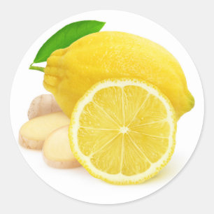 Sticker Rond Citron et gingembre