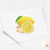 Sticker Rond Citron et gingembre (Enveloppe)
