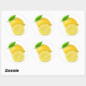 Sticker Rond Citron frais (Feuille)