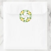 Sticker Rond Citron Fruit Botanique (Sac)