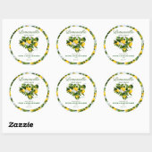 Sticker Rond Citron Fruit Citron Limoncello (Feuille)
