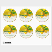 Sticker Rond Citron Fruit Lemoncello (Feuille)