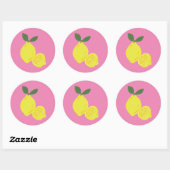 Sticker Rond Citron jaune (Feuille)