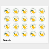 Sticker Rond Citron Limoncello Citron PERSONNALISÉ Anniversaire (Feuille)