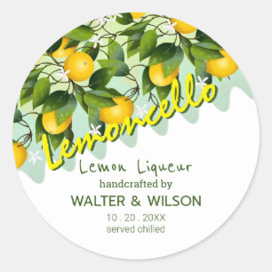 Sticker Rond Citron Limoncello Fruit