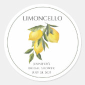 Sticker Rond Citron Limoncello Merci Cadeau de Fête de Mariage (Devant)