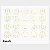 Sticker Rond Citron - Mariage (Feuille)