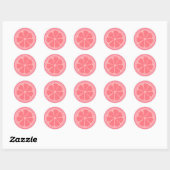 Sticker Rond Citron rose mignon (Feuille)