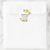 Sticker Rond Citron Rustique Moderne Limoncello Maison  (Sac)