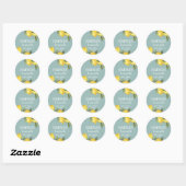 Sticker Rond Citron Rustique Moderne Limoncello Maison (Feuille)