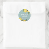 Sticker Rond Citron Rustique Moderne Limoncello Maison (Sac)