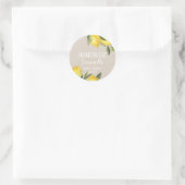 Sticker Rond Citron Rustique Moderne Limoncello Maison (Sac)
