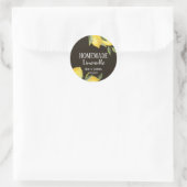 Sticker Rond Citron Rustique Moderne Limoncello Maison  (Sac)
