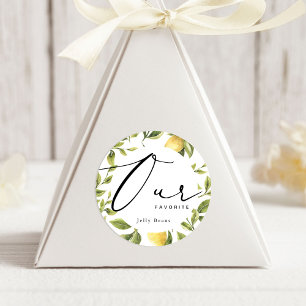 Sticker Rond Citron Sorrento Mariage Notre Favori Favoriser