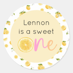 Sticker Rond Citron sucré un anniversaire