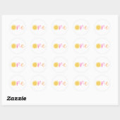 Sticker Rond Citron Un Anniversaire (Feuille)
