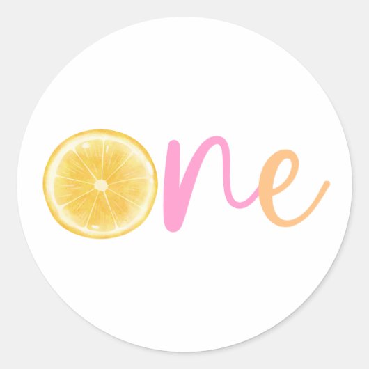 Sticker Rond Citron Un Anniversaire (Devant)