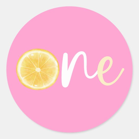Sticker Rond Citron Un Anniversaire (Devant)