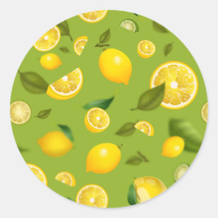 Sticker Rond Citron Variété 8