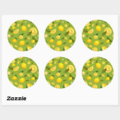 Sticker Rond Citron Variété 8 (Feuille)
